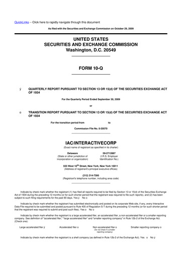 Thumbnail Match Group 10-Q Quarterly Report FY 