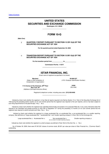 Thumbnail Safehold
 10-Q Quarterly Report FY 