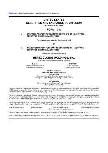 Thumbnail Herc Holdings
 10-Q Quarterly Report FY 