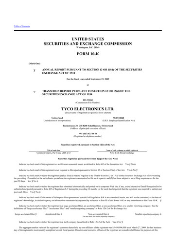 Thumbnail TE Connectivity
 10-K Annual Report 