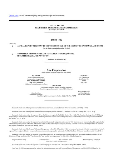 Thumbnail Aon 10-K Annual Report 