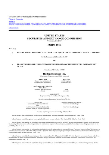 Thumbnail Hilltop Holdings 10-K Annual Report 