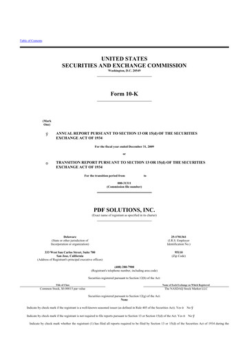 Thumbnail PDF Solutions 10-K Annual Report 