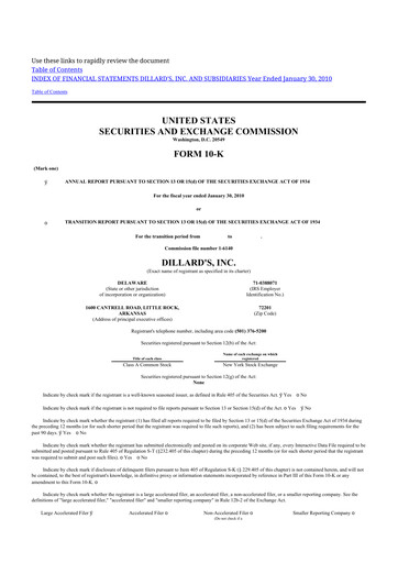 Thumbnail Dillard's
 10-K Annual Report 