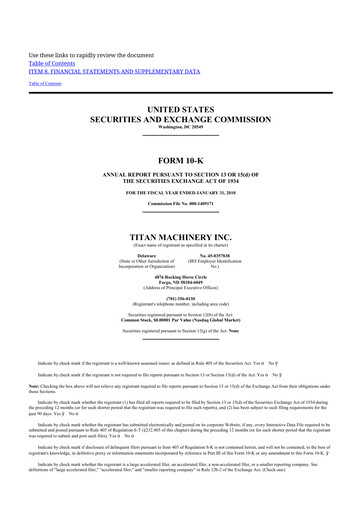 Thumbnail Titan Machinery 10-K Annual Report 