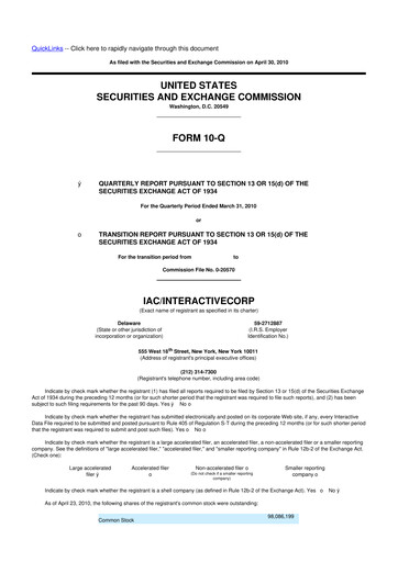 Thumbnail Match Group 10-Q Quarterly Report FY 