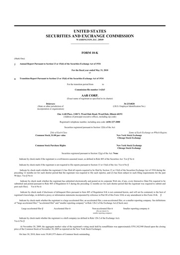 Thumbnail AAR 10-K Annual Report 