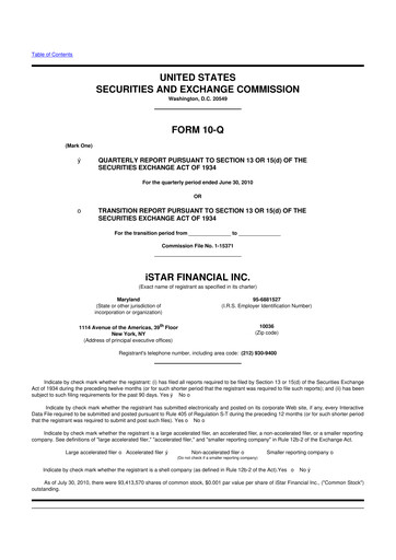 Thumbnail Safehold
 10-Q Quarterly Report FY 