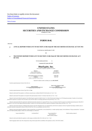 Thumbnail Dine Brands Global 10-K Annual Report 