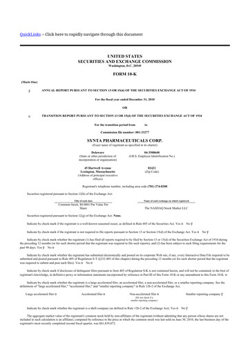 Thumbnail Madrigal Pharmaceuticals
 10-K Annual Report 