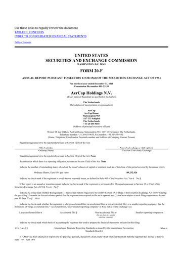 Thumbnail AerCap 20-F Annual Report 