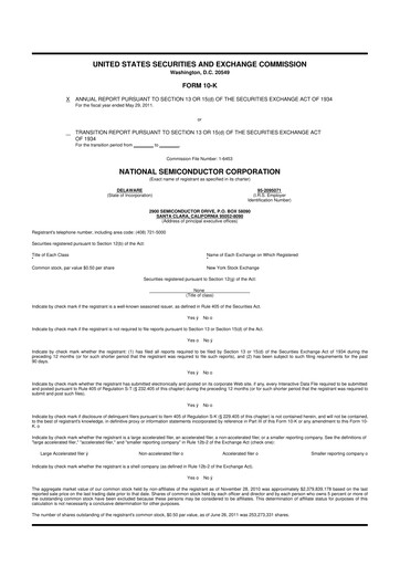 Thumbnail National Semiconductor 10-K Annual Report 