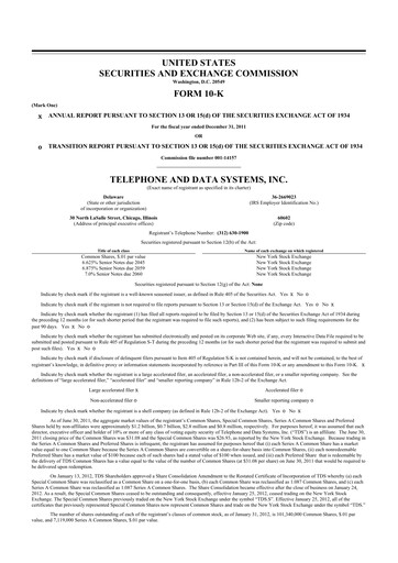Thumbnail Telephone and Data Systems
 10-K Annual Report 2011