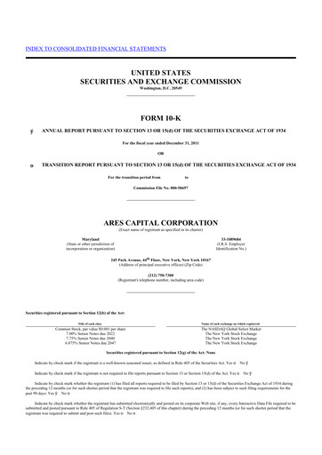 Thumbnail Ares Capital
 10-K Annual Report 