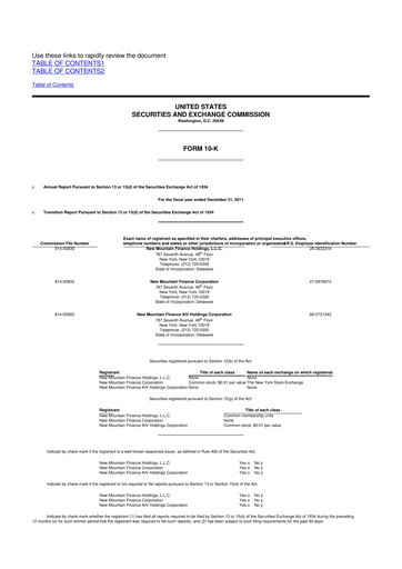 Thumbnail New Mountain Finance Corporation 10-K Annual Report 
