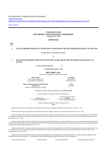 Thumbnail Dillard's
 10-K Annual Report 2011