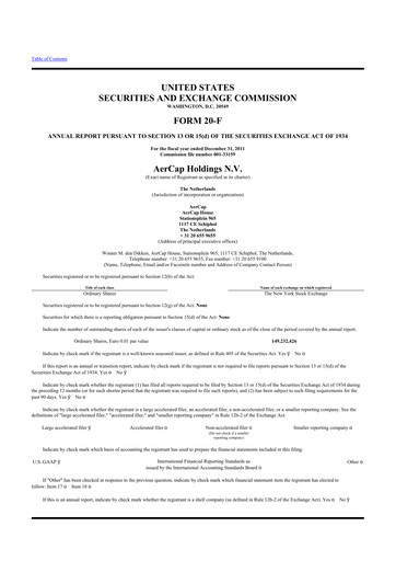 Thumbnail AerCap 20-F Annual Report 2011