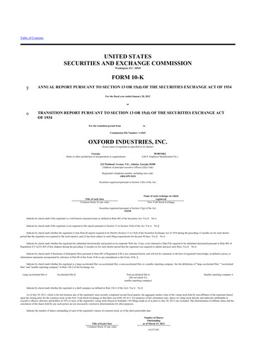 Thumbnail Oxford Industries
 10-K Annual Report 2011