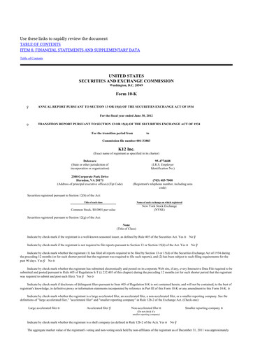 Thumbnail Stride (K12 Education)
 10-K Annual Report 2012