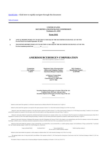 Thumbnail Cencora 10-K Annual Report 2012