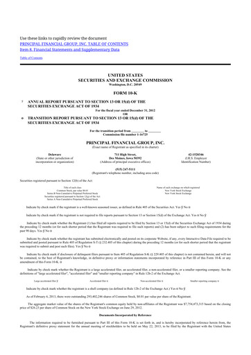 Thumbnail Principal Financial Group 10-K Annual Report 2012