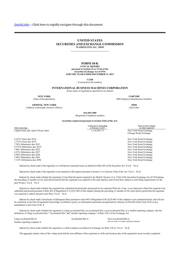 Thumbnail IBM 10-K Annual Report 2012