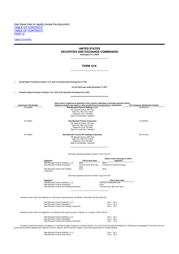 Thumbnail New Mountain Finance Corporation 10-K Annual Report 