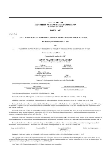 Thumbnail Madrigal Pharmaceuticals
 10-K Annual Report 2012