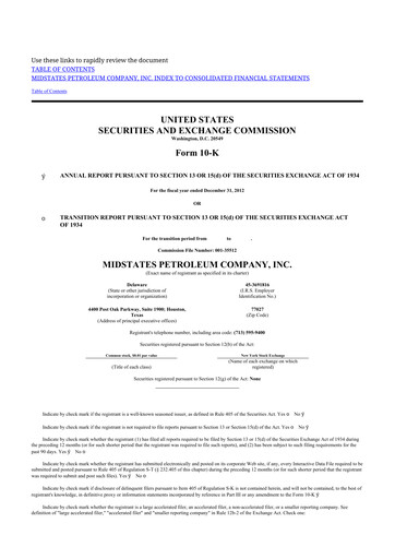 Thumbnail Amplify Energy
 10-K Annual Report 2012