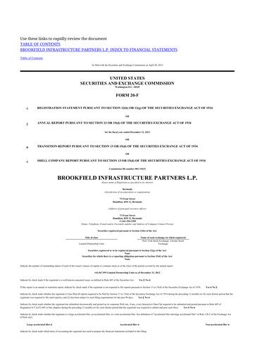 Vorschaubild Brookfield Infrastructure Partners
 20-F Jahresbericht 