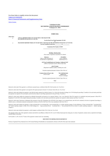 Thumbnail Tetra Tech
 10-K Annual Report 2013