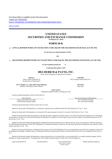 Thumbnail Helmerich & Payne

 10-K Annual Report 2013