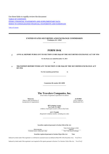 Thumbnail The Travelers Companies 10-K Annual Report 2013