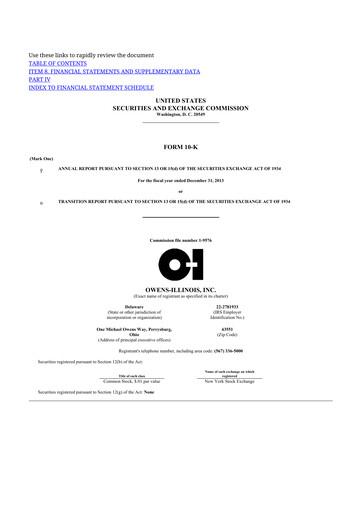 Thumbnail O-I Glass
 10-K Annual Report 2013