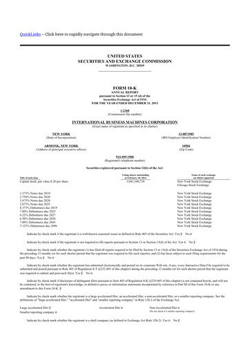 Thumbnail IBM 10-K Annual Report 2013