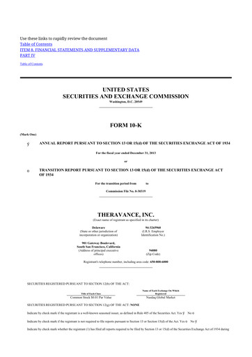 Thumbnail Innoviva 10-K Annual Report 2013