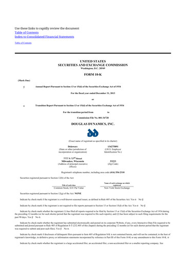 Thumbnail Douglas Dynamics
 10-K Annual Report 2013