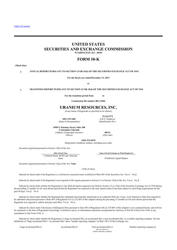 Thumbnail Westwater Resources
 10-K Annual Report 2013