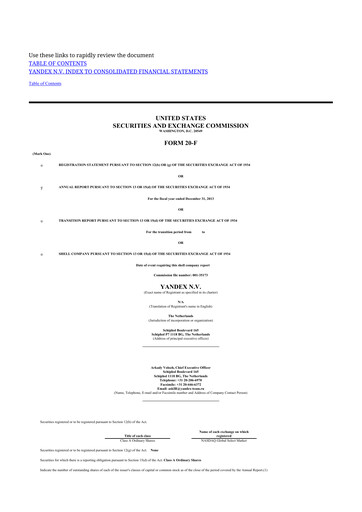 Thumbnail Nebius Group 20-F Annual Report 2013