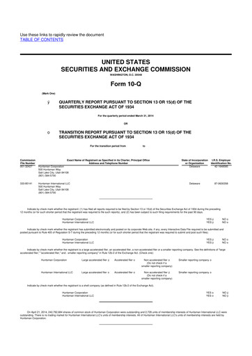 Vorschaubild Huntsman Corporation
 10-Q Quartalsbericht 2014 