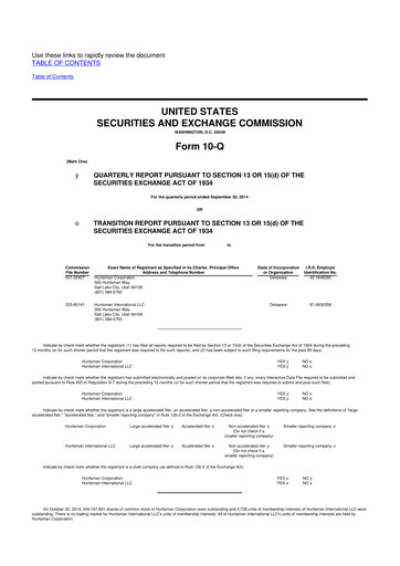 Vorschaubild Huntsman Corporation
 10-Q Quartalsbericht 2014 
