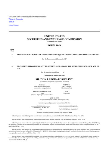 Thumbnail Silicon Labs
 10-K Annual Report 2014