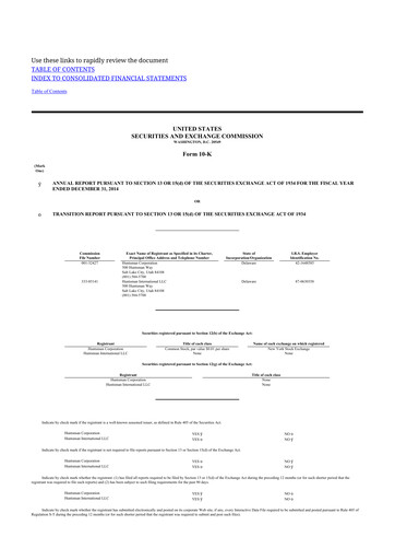 Thumbnail Huntsman Corporation
 10-K Annual Report 2014