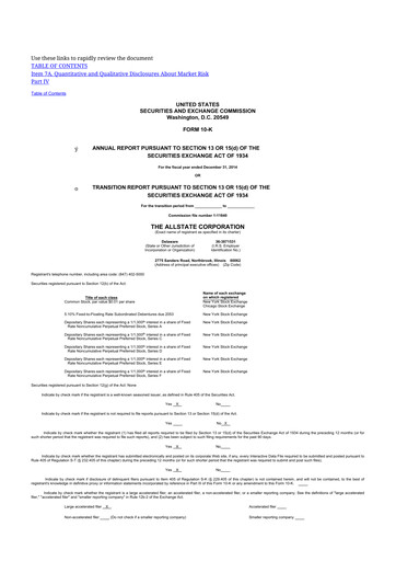 Vorschaubild Allstate 10-K Jahresbericht 2014