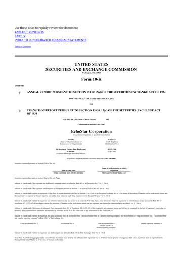 Thumbnail EchoStar 10-K Annual Report 2014