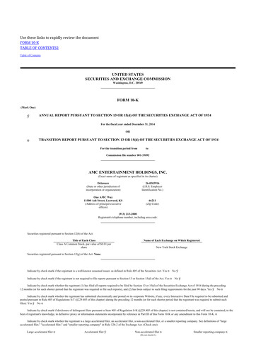 Thumbnail AMC Entertainment 10-K Annual Report 2014