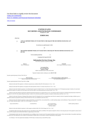 Thumbnail Information Services Group 10-K Annual Report 2014