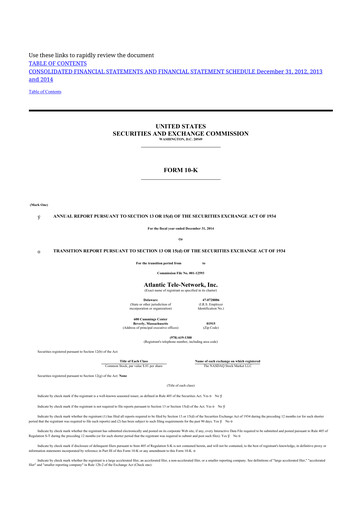 Thumbnail ATN International 10-K Annual Report 2014