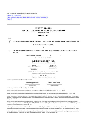 Thumbnail Willdan Group
 10-K Annual Report 2014