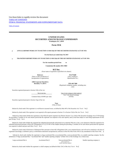 Thumbnail Stride (K12 Education)
 10-K Annual Report 2015